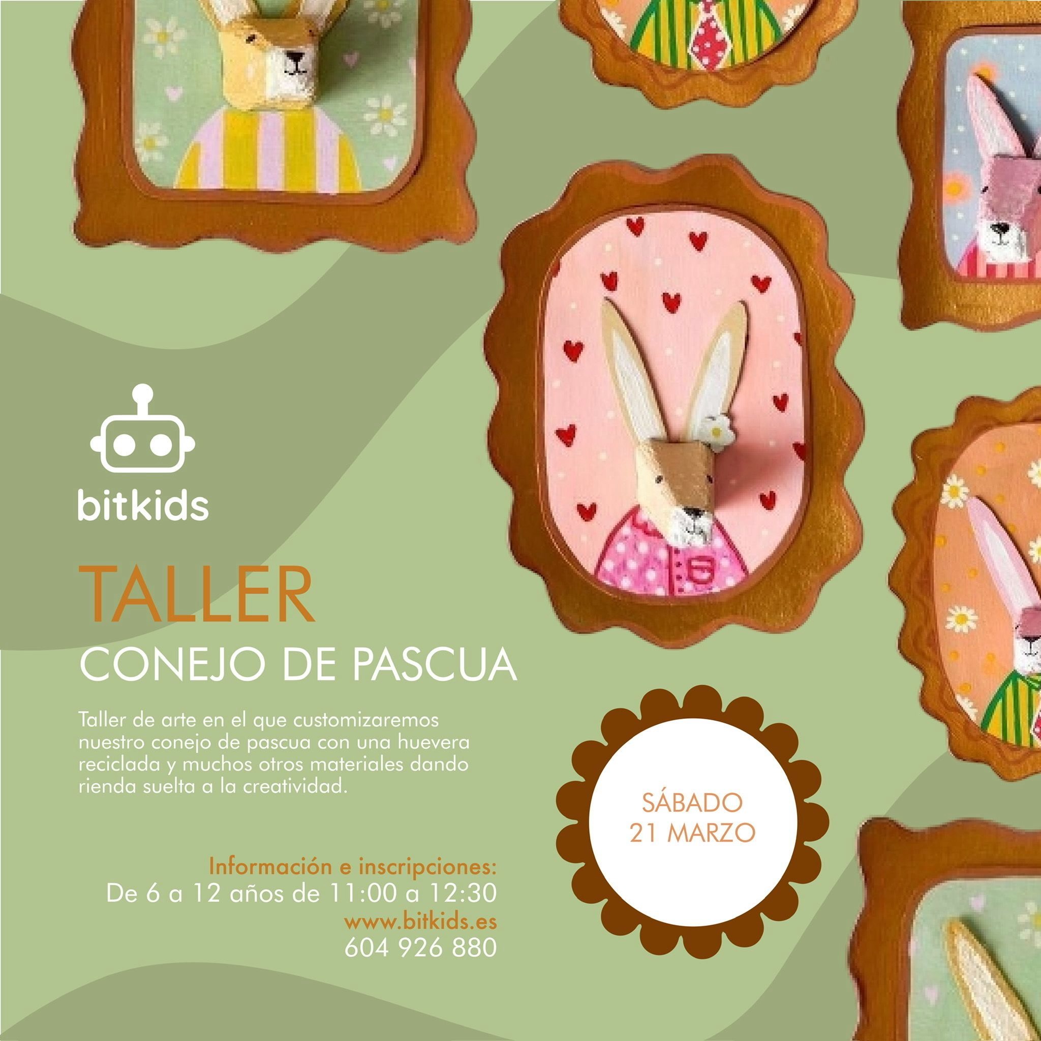 taller de arte, crea tu conejo de pascua en 3D
